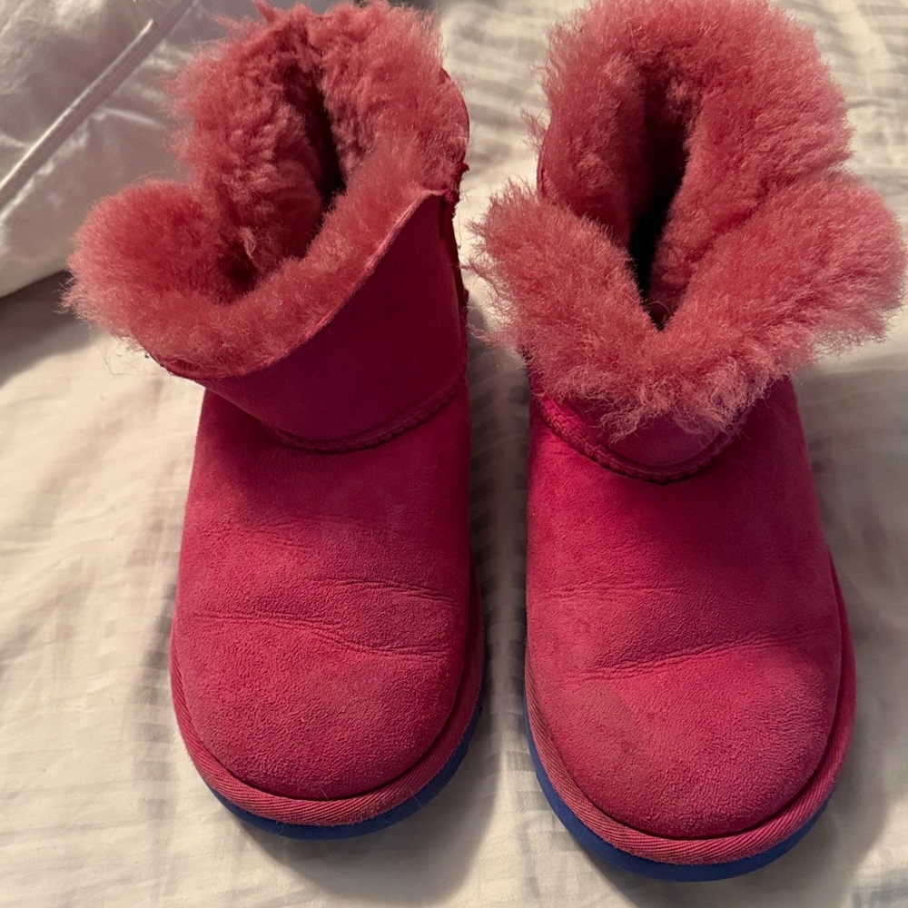 UGG Kids Pink and Blue Boots